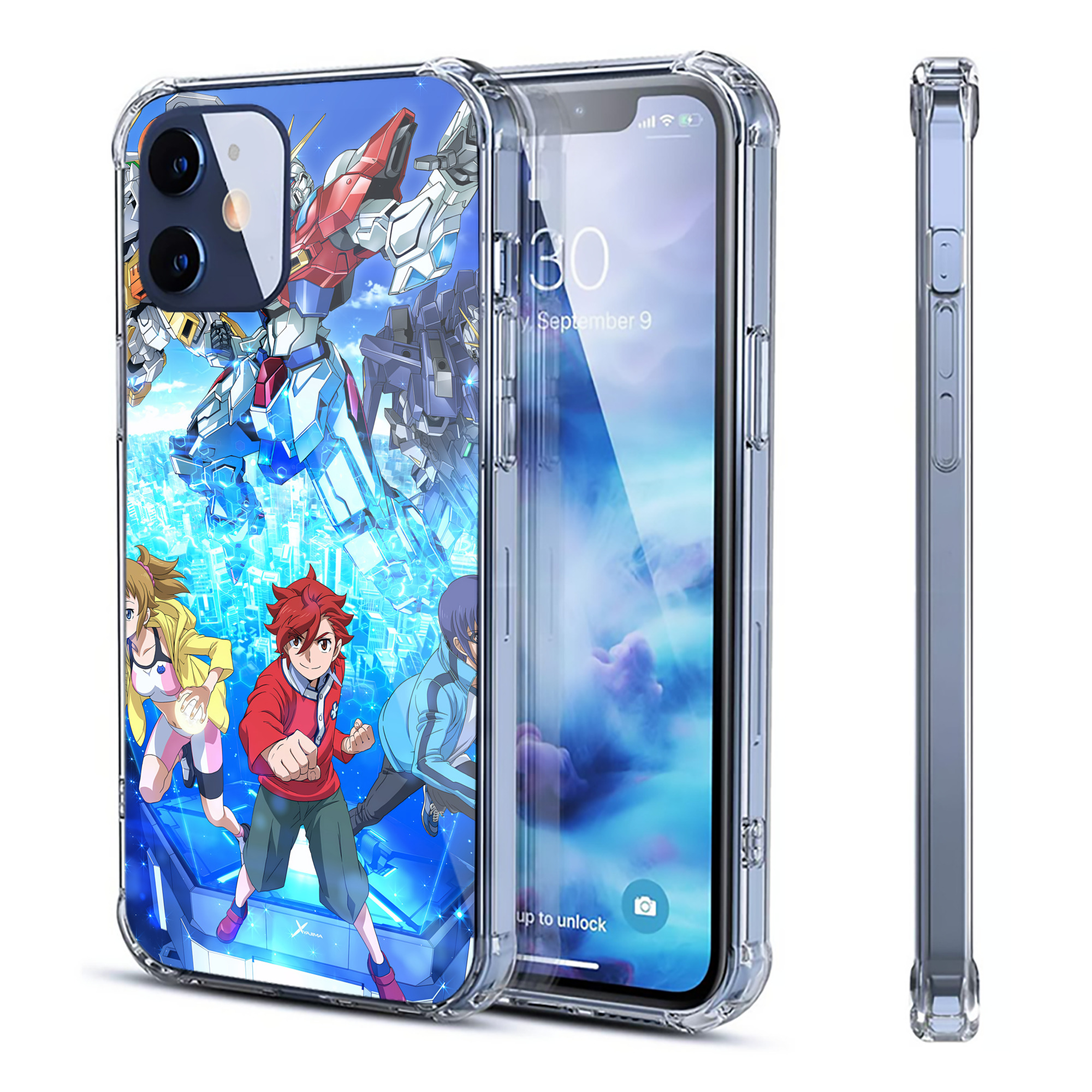 （画像用） 機動戦士ガンダム Mobile Suit Gundam 【iPhone 12シリーズ対応】透明スマホケース（クリアソフトケース）